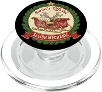 Gráfico Divertido de mecánico navideño de Papá Noel PopSockets PopGrip para MagSafe