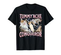 Gráfico divertido de meme de gato conquistador de dolor de barriga Camiseta