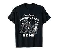 Gráfico Divertido de Meme de Silly Raccoon I Just Gotta Be Me Vintage Camiseta