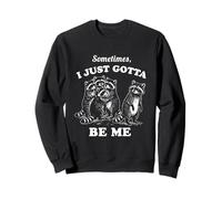 Gráfico Divertido de Meme de Silly Raccoon I Just Gotta Be Me Vintage Sudadera