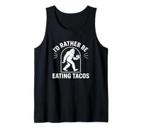 Gráfico Divertido de pie Grande con Texto en inglés I'D Rather Be Eating Ta Camiseta sin Mangas
