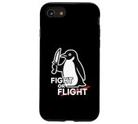 Gráfico divertido de pingüino con cuchillo para luchar o volar Carcasa para iPhone SE (2020) / 7 / 8