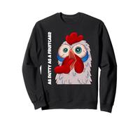 Gráfico Divertido de Pollo con Texto en inglés As Nutty As A Fruitcake Sudadera
