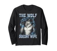 Gráfico Divertido de relámpago Azul de The Wolf Doesnt Wipe Manga Larga