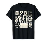 Gráfico Divertido de Salud Mental evolución Enfermera psiquiátrica Camiseta