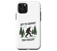 Gráfico divertido de Tom Foolery de Off to Commit Bigfoot Walking Carcasa para iPhone 11 Pro