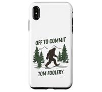 Gráfico divertido de Tom Foolery de Off to Commit Bigfoot Walking Carcasa para iPhone XS Max