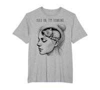 Gráfico Divertido del Meme de Las Mujeres de la Muchacha del Camiseta, Hombre Tallas Grandes, Gris Jaspeado, 6X Alto