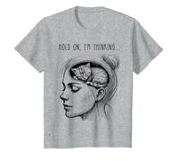 Gráfico Divertido del Meme de Las Mujeres de la Muchacha del Camiseta, Niños, Gris Jaspeado, 12 años