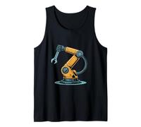 Gráfico divertido It Must Work In Theory Funny Worker Hand Robot Camiseta sin Mangas
