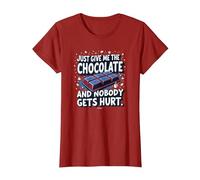 Gráfico Divertido para Amantes de la Comida Just Give Me The Chocolate Camiseta, Mujer, Arándano, XL