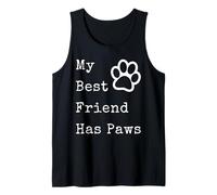Gráfico Divertido para Amantes de Las Mascotas con Texto en inglés My Best Friend Has P Camiseta sin Mangas