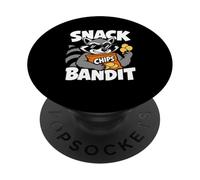 Gráfico Divertido para Amantes de los bocadillos de Mapache PopSockets PopGrip Adhesivo
