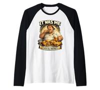 Gráfico Divertido para Amantes de los Pasteles con Texto en inglés It Was Me I Ate All The Pies Camiseta Manga Raglan