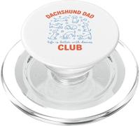 Gráfico Divertido para Amantes de los Perros Dachshund Dad Club PopSockets PopGrip para MagSafe