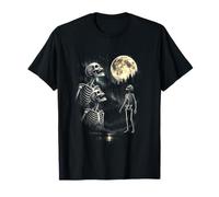 Gráfico Divertido Vintage de 3 Bunny Howling At Moon de los años 80 y 90 Camiseta