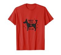 Gráfico Doggy Style is My Life Pet Lover Camiseta, Hombre, Rojo, XXL