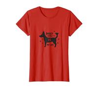 Gráfico Doggy Style is My Life Pet Lover Camiseta, Mujer, Rojo, XS