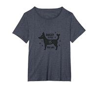 Gráfico Doggy Style is My Life Pet Lover Camiseta, Mujer Tallas Grandes, Azul Jaspeado, 1XL Grande