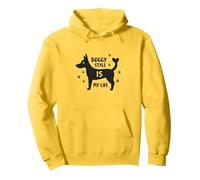 Gráfico Doggy Style is My Life Pet Lover Sudadera con Capucha, Unisex para Adultos, Limón, M