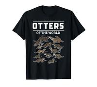 Gráfico Educativo de Especies Silvestres de nutrias del Mundo Camiseta