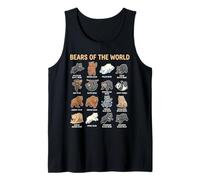 Gráfico Educativo de los mamíferos de los Osos del Mundo Camiseta sin Mangas