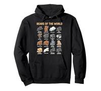 Gráfico Educativo de los mamíferos de los Osos del Mundo Sudadera con Capucha