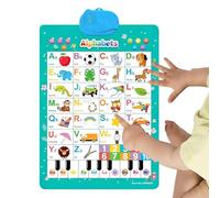 Gráfico educativo de pared - Niños aprendiendo inglés, juguete interactivo parlante, ayuda educativa en el aula | Guardería preescolar, adecuado para la sala de juegos de guardería, div