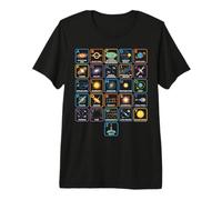 Gráfico Educativo Visual de la Ciencia Espacial de la A a la Z de la astrofísica Camiseta Premium
