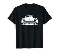 Gráfico en bloque blanco de un coche clásico británico vintage Triumph TR3 Camiseta