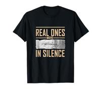 Gráfico en Color Tostado de Real Ones Move In Silence Camiseta
