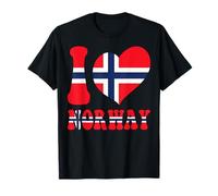 Gráfico en Forma de corazón con la Bandera de «I Love Norway Proud to Be» de Noruega Camiseta