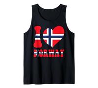 Gráfico en Forma de corazón con la Bandera de «I Love Norway Proud to Be» de Noruega Camiseta sin Mangas