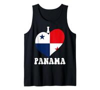 Gráfico en forma de corazón con la bandera de «I Love Panama Proud Panamanian Pride» Camiseta sin Mangas