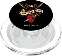 Gráfico entintado Vintage Live Free Or Die de John Stark Revolution PopSockets PopGrip para MagSafe