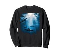 Gráfico épico Realista de Tiburones subacuáticos (Negro) Sudadera