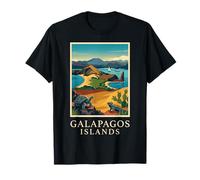 Gráfico escénico Retro de Viaje de Las Islas Galápagos Camiseta