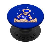 Gráfico Espacial con Cita Divertida de Astronauta Chill PopSockets PopGrip Adhesivo