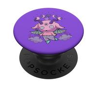 Gráfico Espeluznante de Baby Baphomet Celestial Gothic Pink Goat PopSockets PopGrip Adhesivo