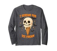 Gráfico Espeluznante de Calavera de Cono de Helado I Scream for Ice Cream Manga Larga