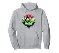 Gráfico Espeluznante de Muertos vivientes de Halloween para Hombre Sudadera con Capucha, Unisex para Adultos, Gris Jaspeado, XXL