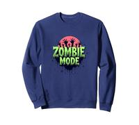 Gráfico Espeluznante de Muertos vivientes de Halloween para Hombre Sudadera, Unisex para Adultos, Azul Marino, XXL