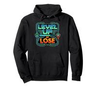 Gráfico estético Retro Pixel Level Up or Lose Gamer Sudadera con Capucha