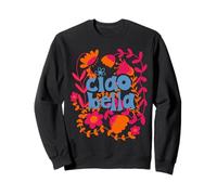 Gráfico Floral con Texto Italiano Ciao Bella Sudadera