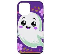 Gráfico Floral Fantasma Kawaii de Halloween Espeluznante Carcasa para iPhone 12 Mini