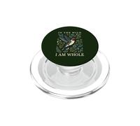 Gráfico Floral Retro de colibrí con Texto «In The Wild I Am Whole» PopSockets PopGrip para MagSafe