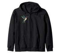 Gráfico Floral Retro de colibrí con Texto «In The Wild I Am Whole» Sudadera con Capucha