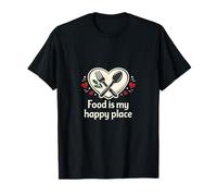 Gráfico Food Is My Happy Place para cocinar y Hornear Camiseta