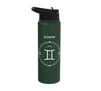 Gráfico Gemini The Twins - Zodiaco minimalista Stainless Steel Insulated Water Bottle