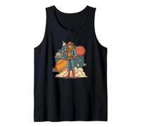 Gráfico Genial de Vaquero en el Espacio con Planetas Camiseta sin Mangas